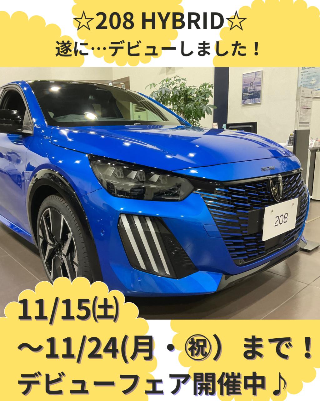 🦁208 HYBRIDデビューフェア11/24㈪まで開催中！